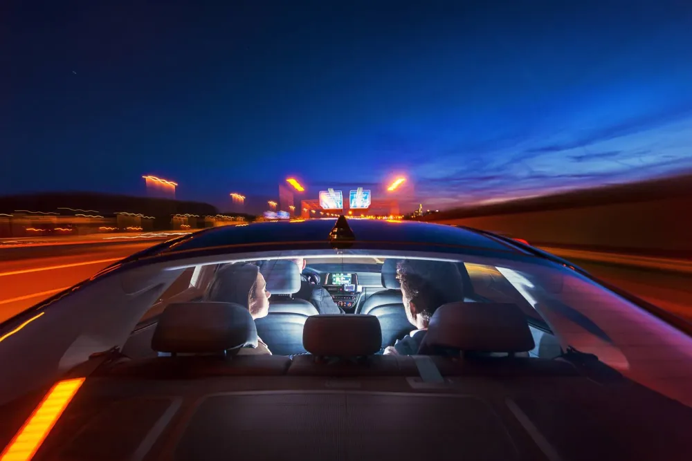 Taxi pendant la nuit